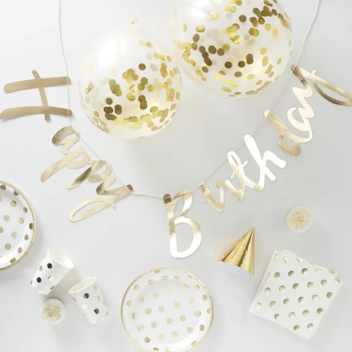 Kit accessori per feste "Party in a Box" Oro