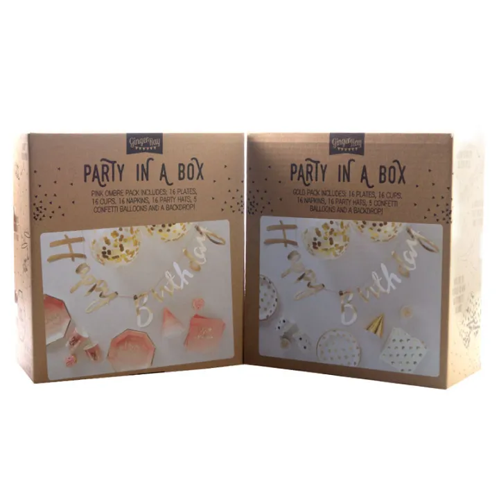 Kit accessori per feste "Party in a Box" Oro
