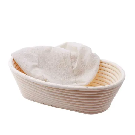 Panier de fermentation ovale 25x15x8, linge de fermentation inclus cm pour des pains parfaits