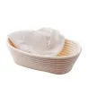 Panier de fermentation ovale 25x15x8, linge de fermentation inclus cm pour des pains parfaits