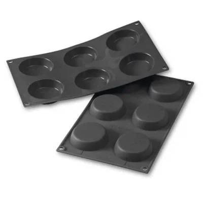 Silikonform Rund Konisch Ø 5.5 - 7 cm, 6 Stück