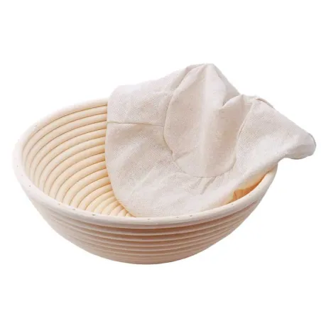 Panier de fermentation rond, Ø 23 cm, avec tissu de fermentation pour des pains parfaits