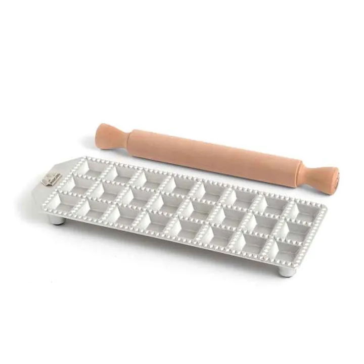 Stampo per ravioli quadrati 3.5 cm per 24 ravioli di forma uniforme