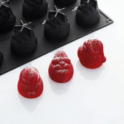Silicone Santa Claus mold, 12 pieces