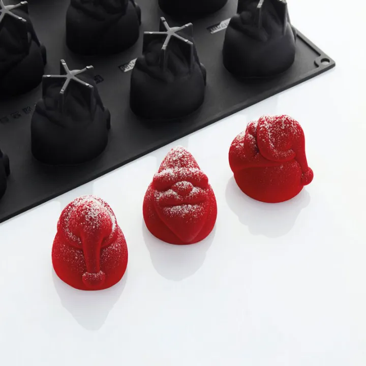Silicone Santa Claus mold, 12 pieces