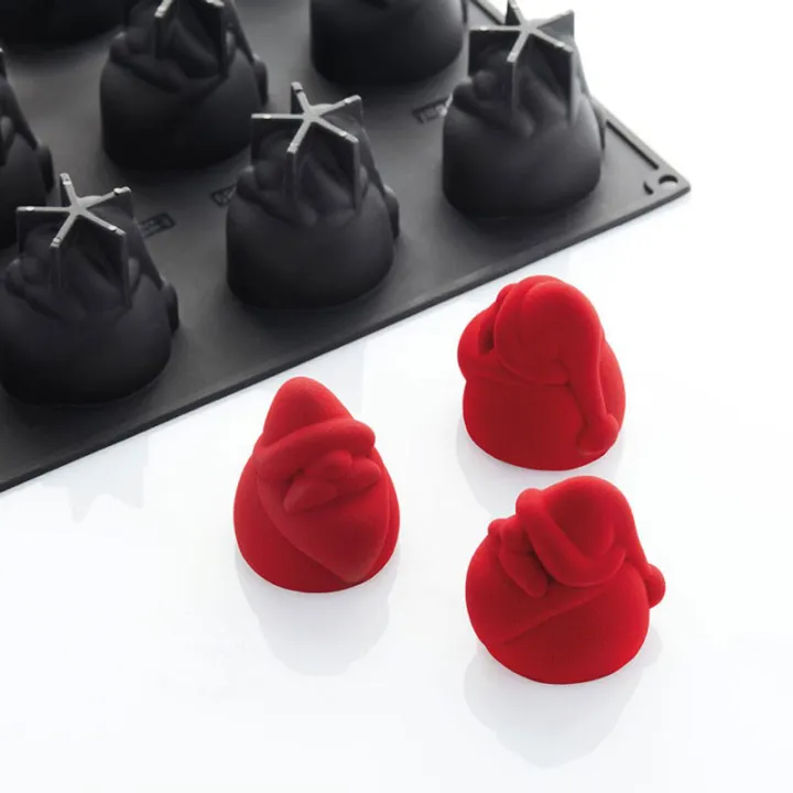 Silicone Santa Claus mold, 12 pieces
