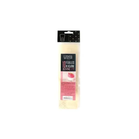 Beef leaf gelatine, 10 pieces for perfect creams