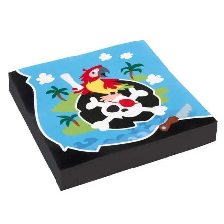 Ahoy pirate napkins 33 x 33 cm, 16 pieces