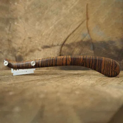 Zebrano wood baker's knife for perfectly sliced bread