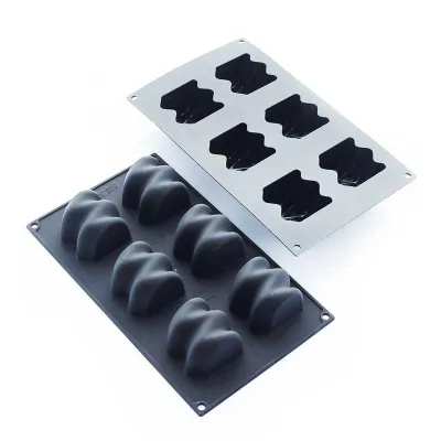 Silicone mold Vibes waves, 6 pieces