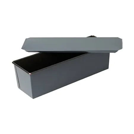 Bread baking pan with lid for firm and soft bread doughs