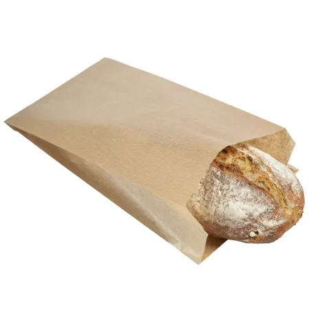Brown bread bag with fold 28 x 15 cm, 25 pieces for your bread