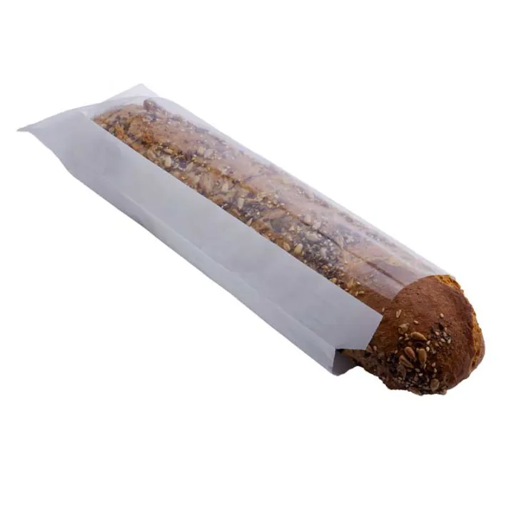 Sacchetto di carta per pane con finestra trasparente 37 x 20 cm, 25 pezzi