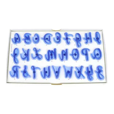 Set di lettere in rilievo per decorazioni in fondant