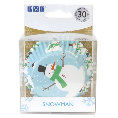 Pirottini per cupcake Frosty il Pupazzo di Neve, 30 pezzi