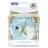 Pirottini per cupcake Frosty il Pupazzo di Neve, 30 pezzi