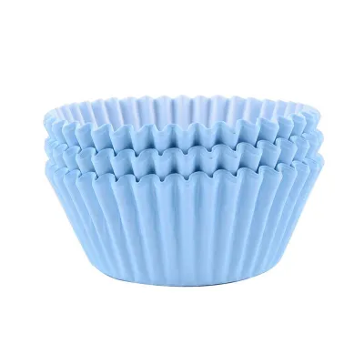 Cupcake Förmchen Hellblau, 60 Stück