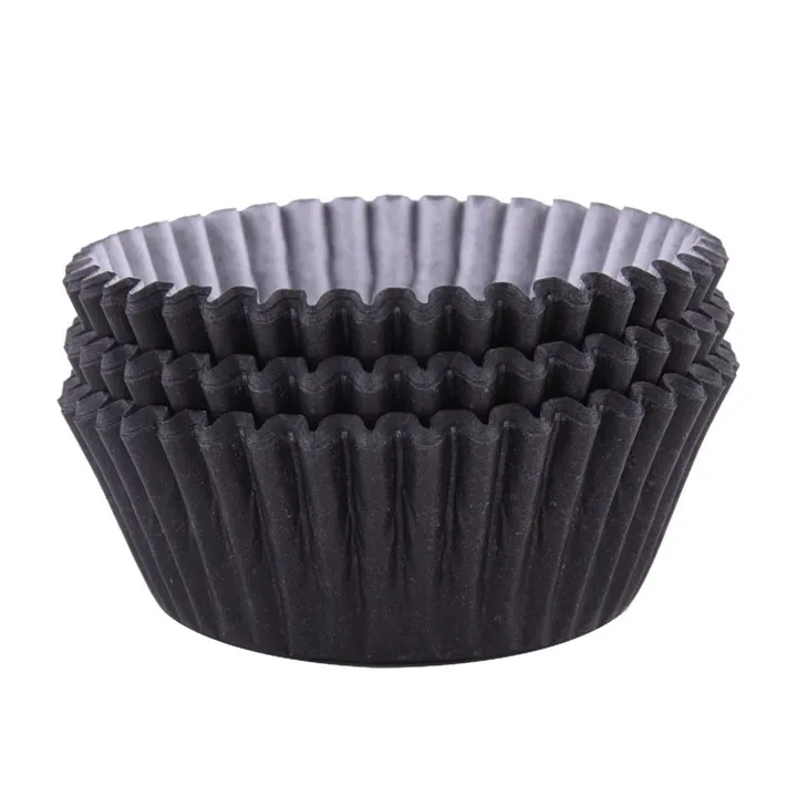 Stampi per cupcake Nero notte, 60 pezzi