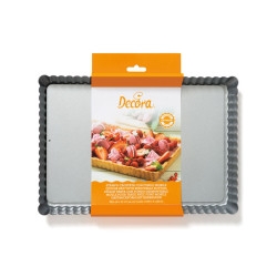 Moule à tarte rectangulaire, 32x22x3.5 cm