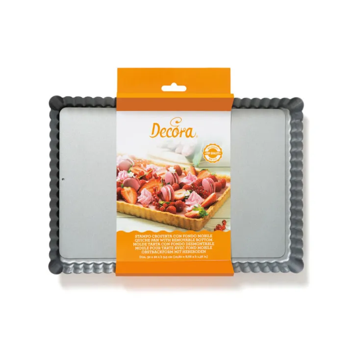 Moule à tarte rectangulaire, 32x22x3.5 cm
