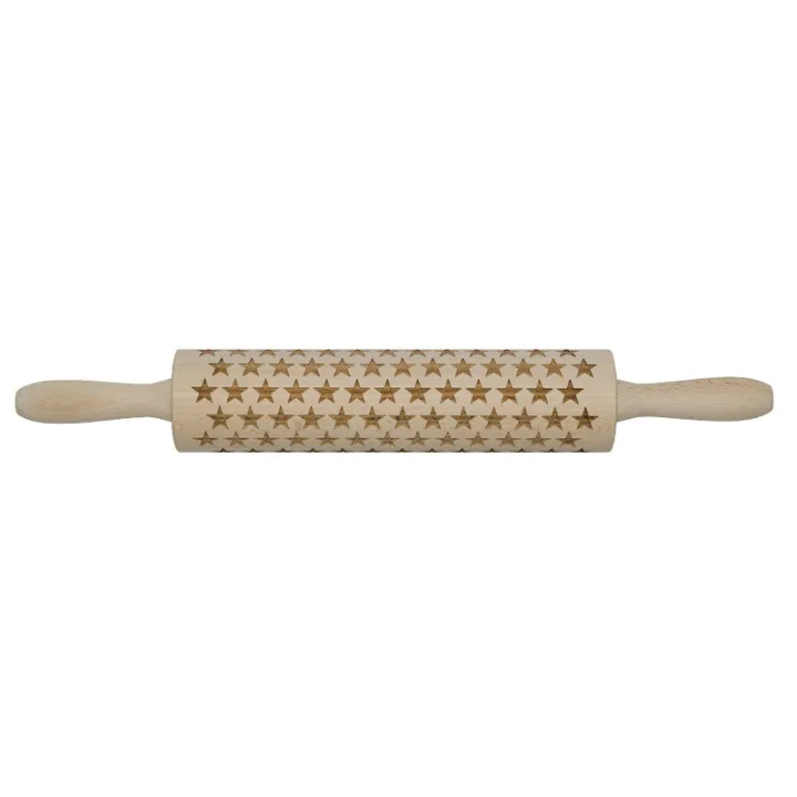 Star rolling pin for sweetly embossed cookies and fondant coverings