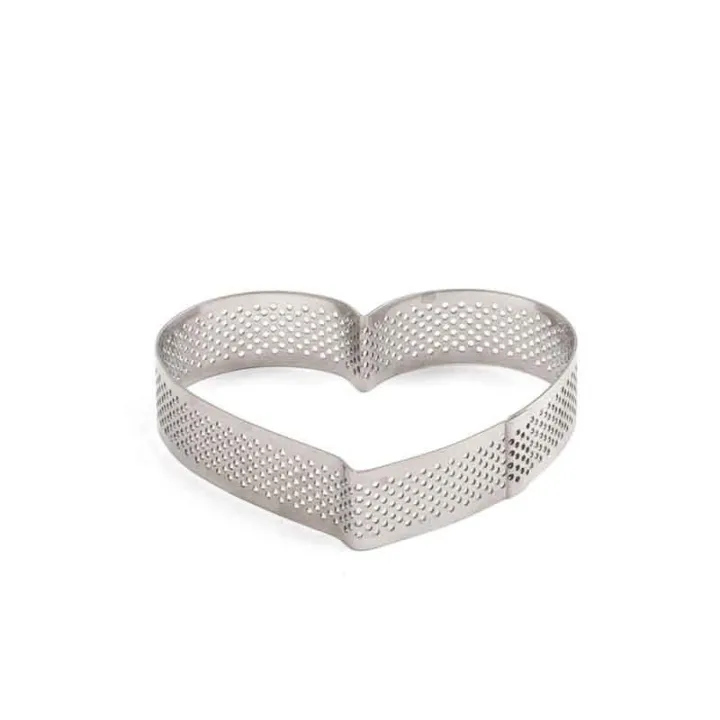 Anello per torta Cuore perforato Ø 10 cm x 2 cm