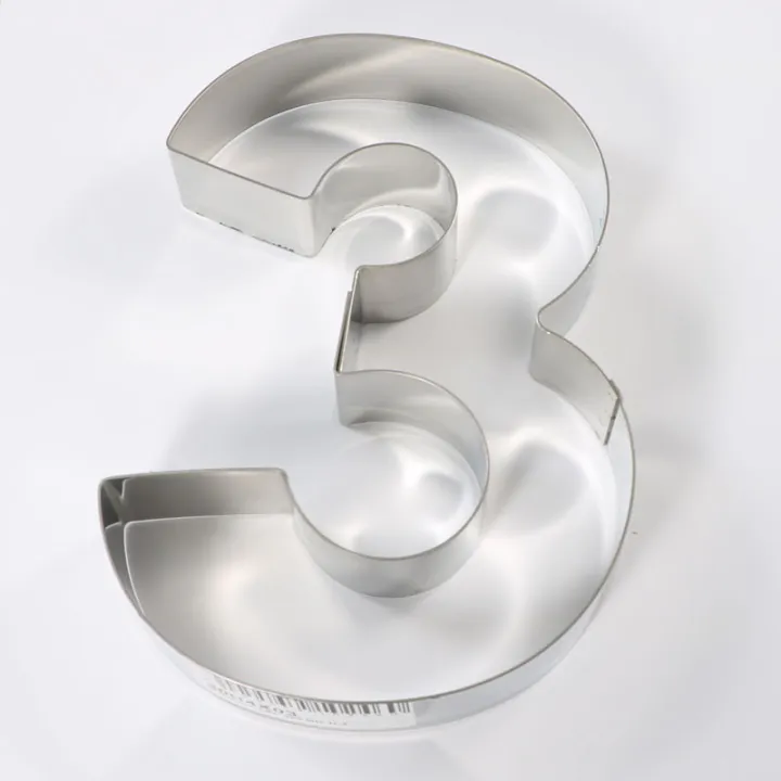 Cercle à tarte chiffre 3