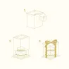 Cake box set transparent, 18 x 18 x 20 cm