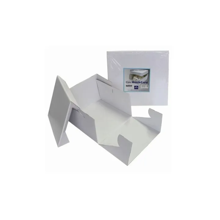 Boîte à gâteaux blanche 25 x 25 x 15 cm