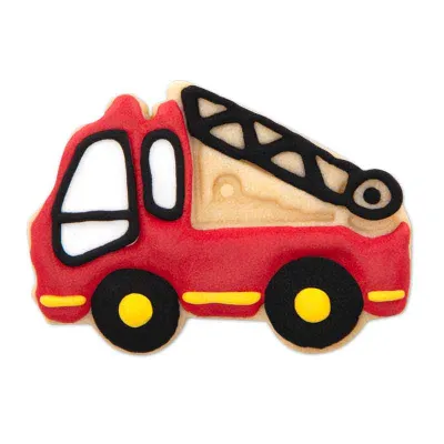 Cookie cutter with fire engine ejector for great decorated biscuits