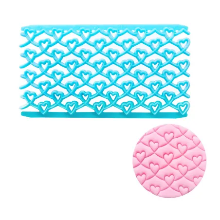 Gaufre au fondant en forme de cœur pour de superbes décorations de gâteaux et de cupcakes