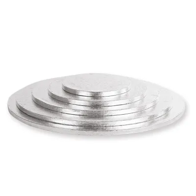 Cake plate round extra strong silver Ø 30 cm for safe transport
