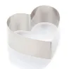 Cercle à tarte cœur Ø 26 cm x 5 cm pour les tartes de vos proches