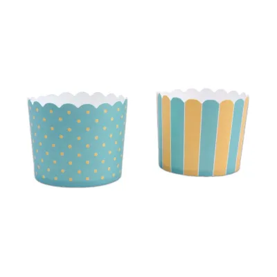 Stampi per cupcake giallo e blu, 12 pezzi