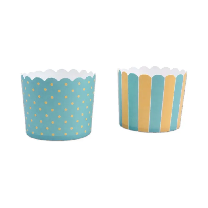 Stampi per cupcake giallo e blu, 12 pezzi