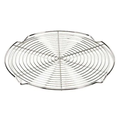 Grille en acier inoxydable Ø 32 cm pour refroidir les délicieuses pâtisseries