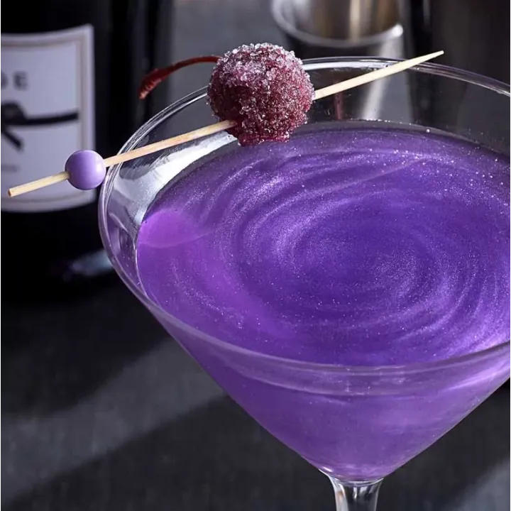Glitter for cocktails purple for dazzling drinks