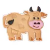 Cookie cutter with cow ejector for beautifully decorated biscuits