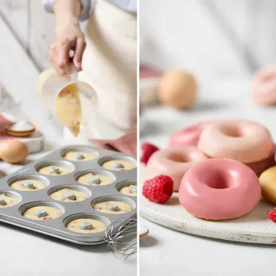 Klassische Donut Backform, 12 Stück