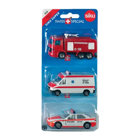 Emergency call set for Swiss toy vehicles as a cake topper