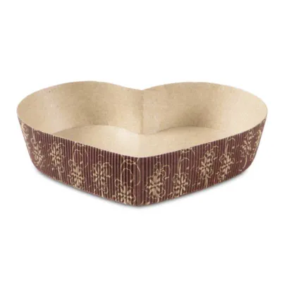 Paper baking tin heart, 4 pieces