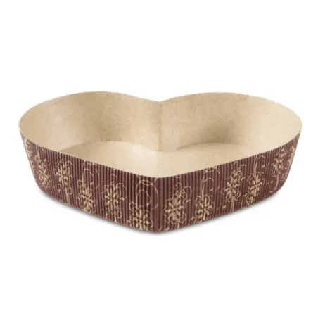 Paper baking tin heart, 4 pieces