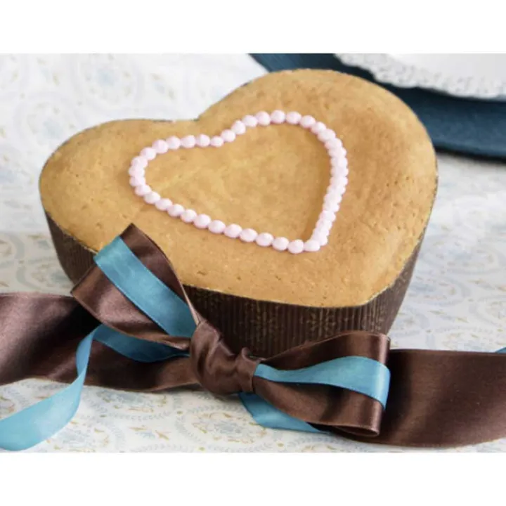 Paper baking tin heart, 4 pieces