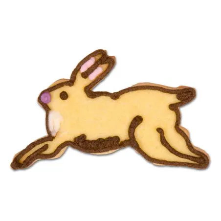 Cookie cutter bunny jumping for delicious cookies