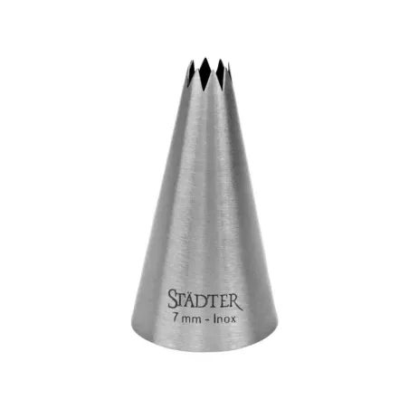 Star nozzle 7 mm for great cake decorations and cupcake toppings