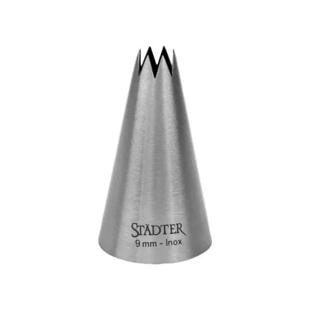 Star nozzle 9 mm for great cake decorations and cupcake toppings