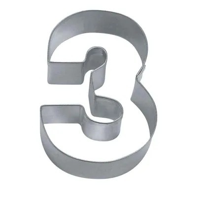 Ausstecher Zahl 3