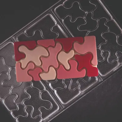 Macchie di stampo per tavolette di cioccolato