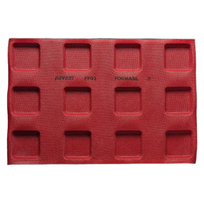 Perforierte Silikonmatte Quadrat 8.5 cm für Tartes, Teigkörbchen und andere süsse oder salzige Gebäcke Deiner Wahl
