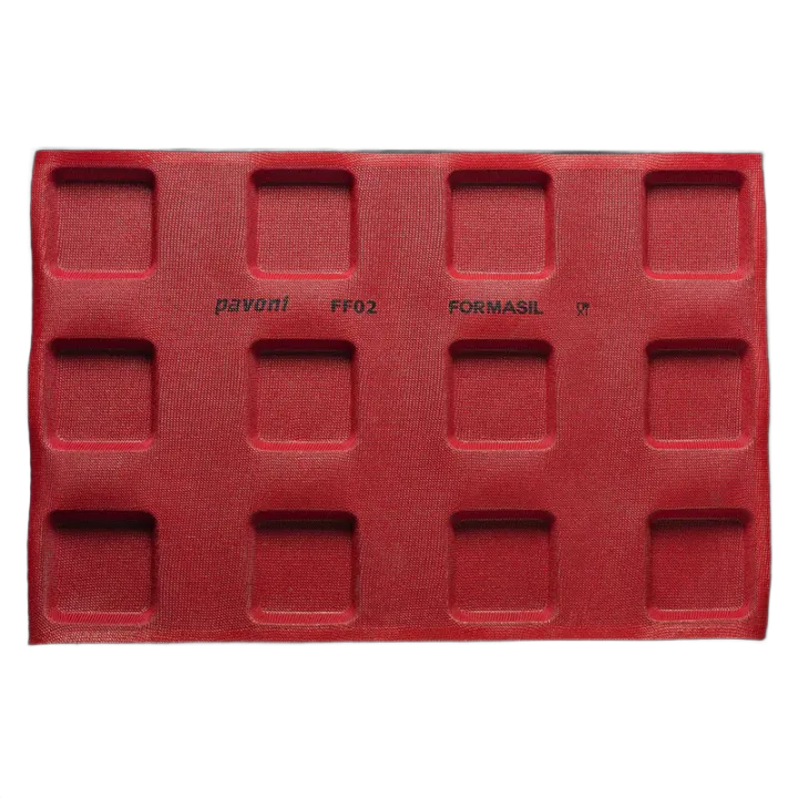 Tappetino in silicone forato quadrato da 8,5 cm per crostate, cestini di pasticceria e altri dolci o salati a scelta